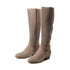 DAMEN KNIEHOHE STRETCH-STIEFEL MIT SEITLICHEM REISSVERSCHLUSS I SLIP-ON HIGH BOOTS